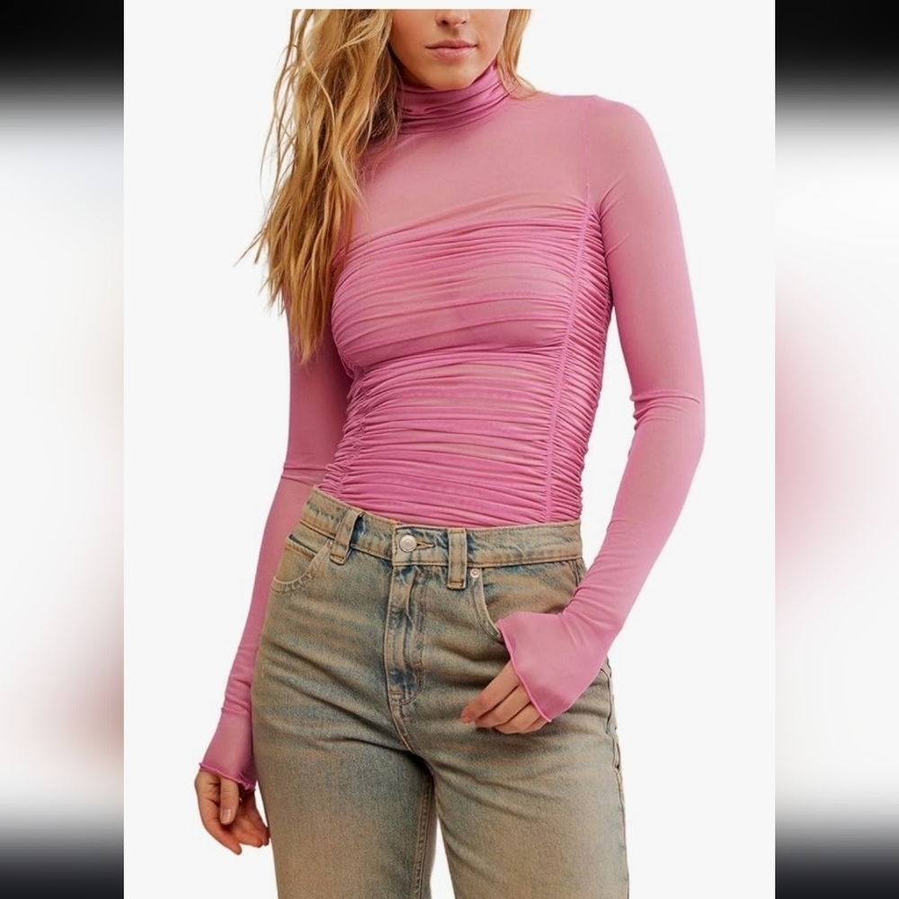 Free People Intimately Under It All Bodysuit / Pink / S
